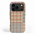 Gingham Patchwork Eclectic Autumn Plaid Pattern iPhone Case Gallery Image 1