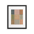 Gingham Patchwork Eclectic Autumn Plaid Pattern Framed Art Print Gallery Image 6