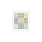 Gingham Patchwork Pastel Checkered Pattern Art Print Gallery Image 1