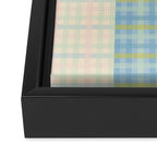 Gingham Patchwork Pastel Checkered Pattern Framed Canvas Print Gallery Image 3