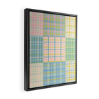 Gingham Patchwork Pastel Checkered Pattern Framed Canvas Print Gallery Image 2