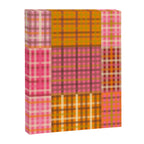 Gingham Patchwork Retro Plaid Check Pattern Pink Orange Moss Canvas Print Gallery Image 8