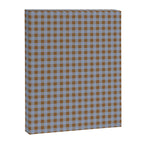 Gingham Plaid Check Pattern in Brown and Blue Canvas Print Gallery Image 6