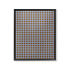 Gingham Plaid Check Pattern in Brown and Blue Framed Canvas Print Gallery Image 6