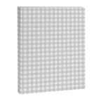Gingham Plaid Check Pattern in Gray and White Canvas Print Gallery Image 6