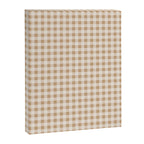 Gingham Plaid Check Pattern in Neutral Warm Camel Tan Beige Canvas Print Gallery Image 6