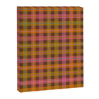 Gingham Plaid Eclectic Check Pattern on Brown Canvas Print Gallery Image 8