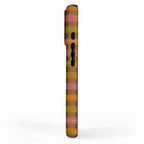 Gingham Plaid Eclectic Check Pattern on Brown iPhone Case Gallery Image 2