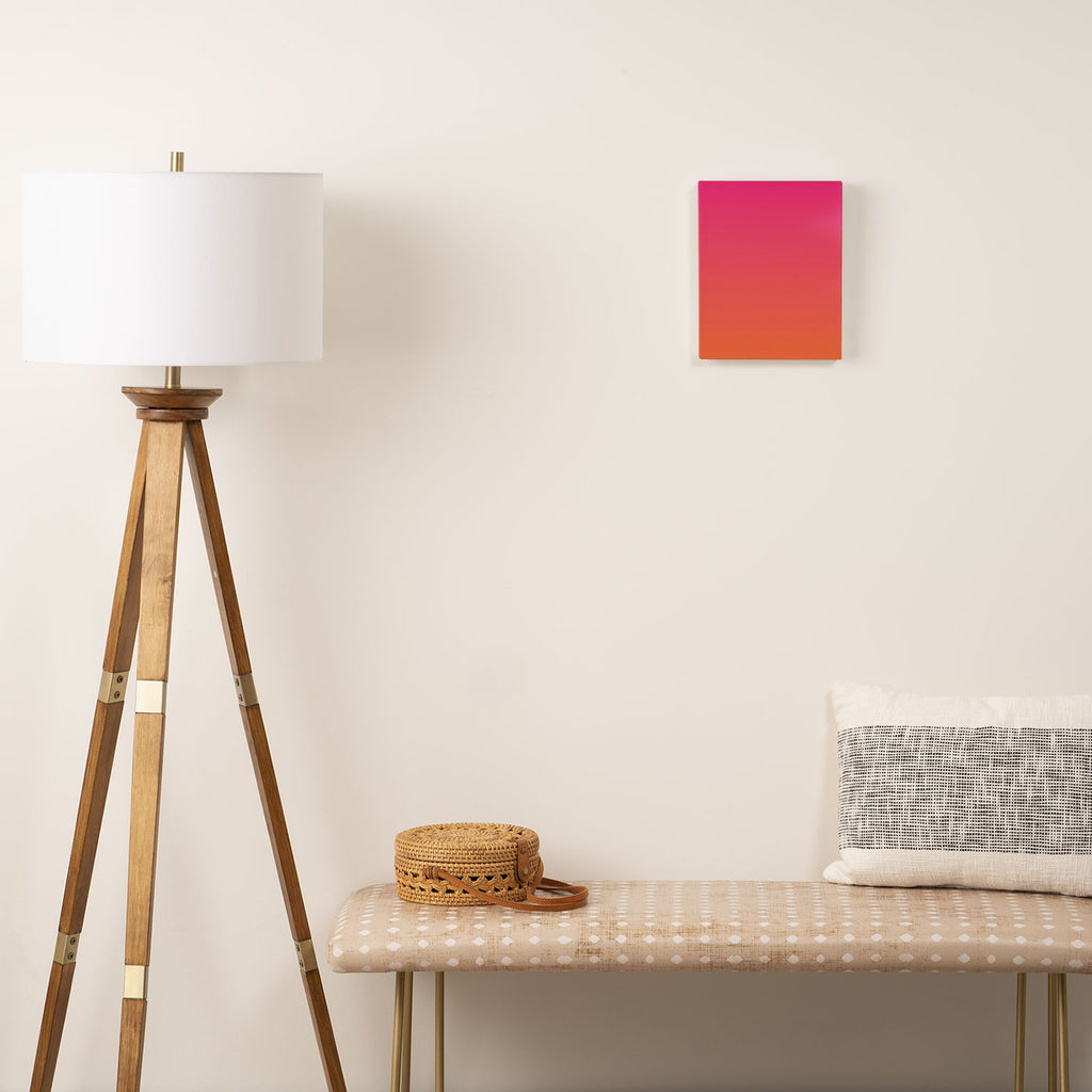 Gradient Fade Hot Pink to Orange Ombré Canvas Print Gallery Image 2