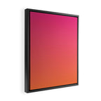 Gradient Fade Hot Pink to Orange Ombré Framed Canvas Print Gallery Image 2