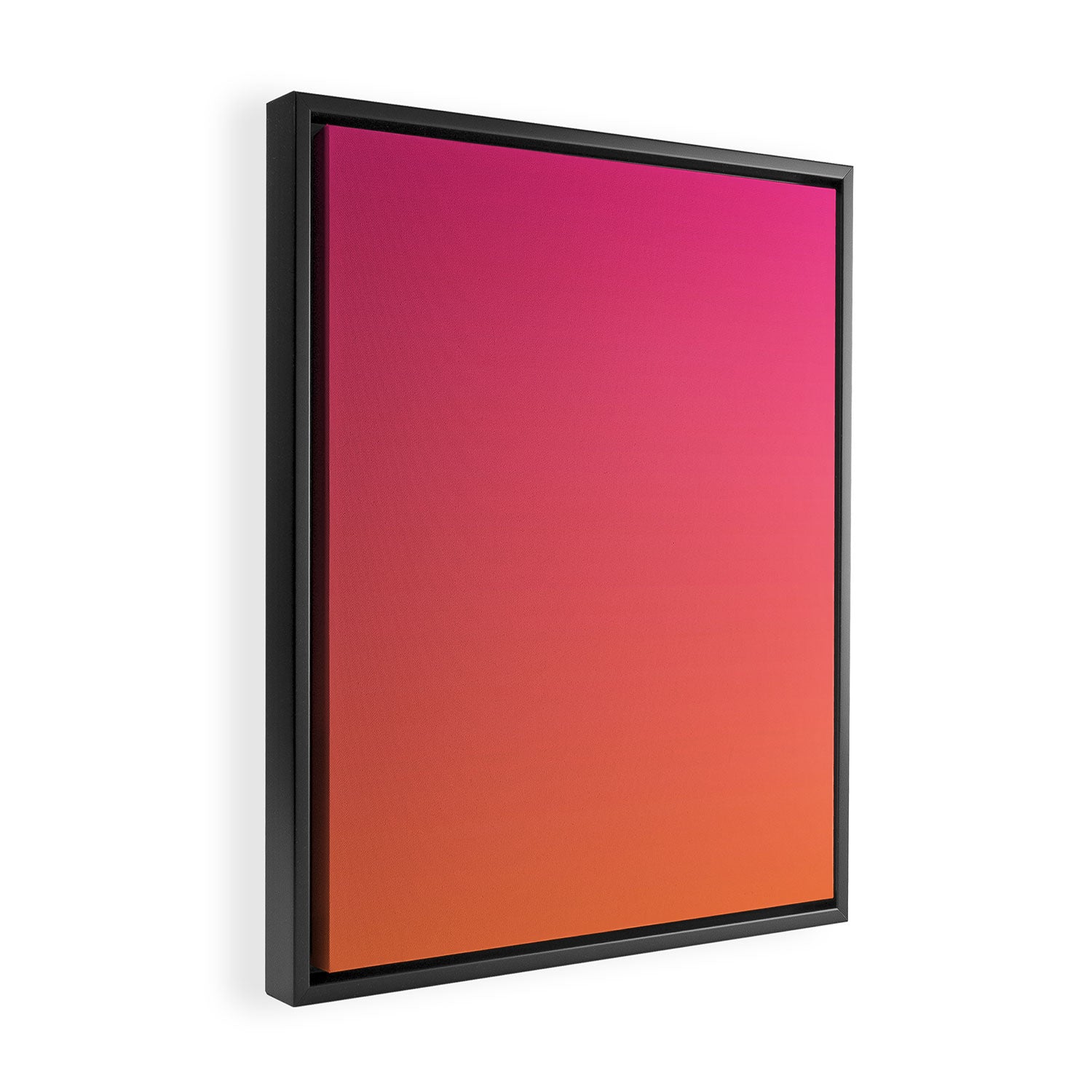 Gradient Fade Hot Pink to Orange Ombré Framed Canvas Print Gallery Image 2