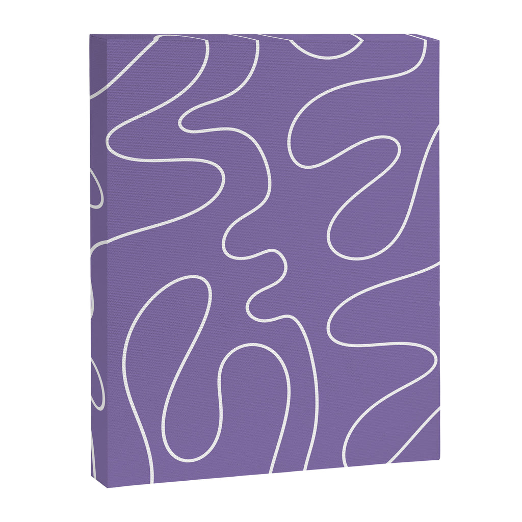 Grape Purple Squiggle Abstract Pattern Canvas Print Gallery Image 8