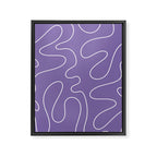 Grape Purple Squiggle Abstract Pattern Framed Canvas Print Gallery Image 8
