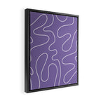 Grape Purple Squiggle Abstract Pattern Framed Canvas Print Gallery Image 2