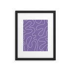 Grape Purple Squiggle Abstract Pattern Framed Art Print Gallery Image 6