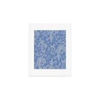 Grasmere Garden Vintage Modern Botanical Pattern Periwinkle Blue Cream Art Print Gallery Image 1