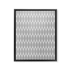 Gray Mid Century Modern Geometric Hexad Pattern Framed Canvas Print Gallery Image 6