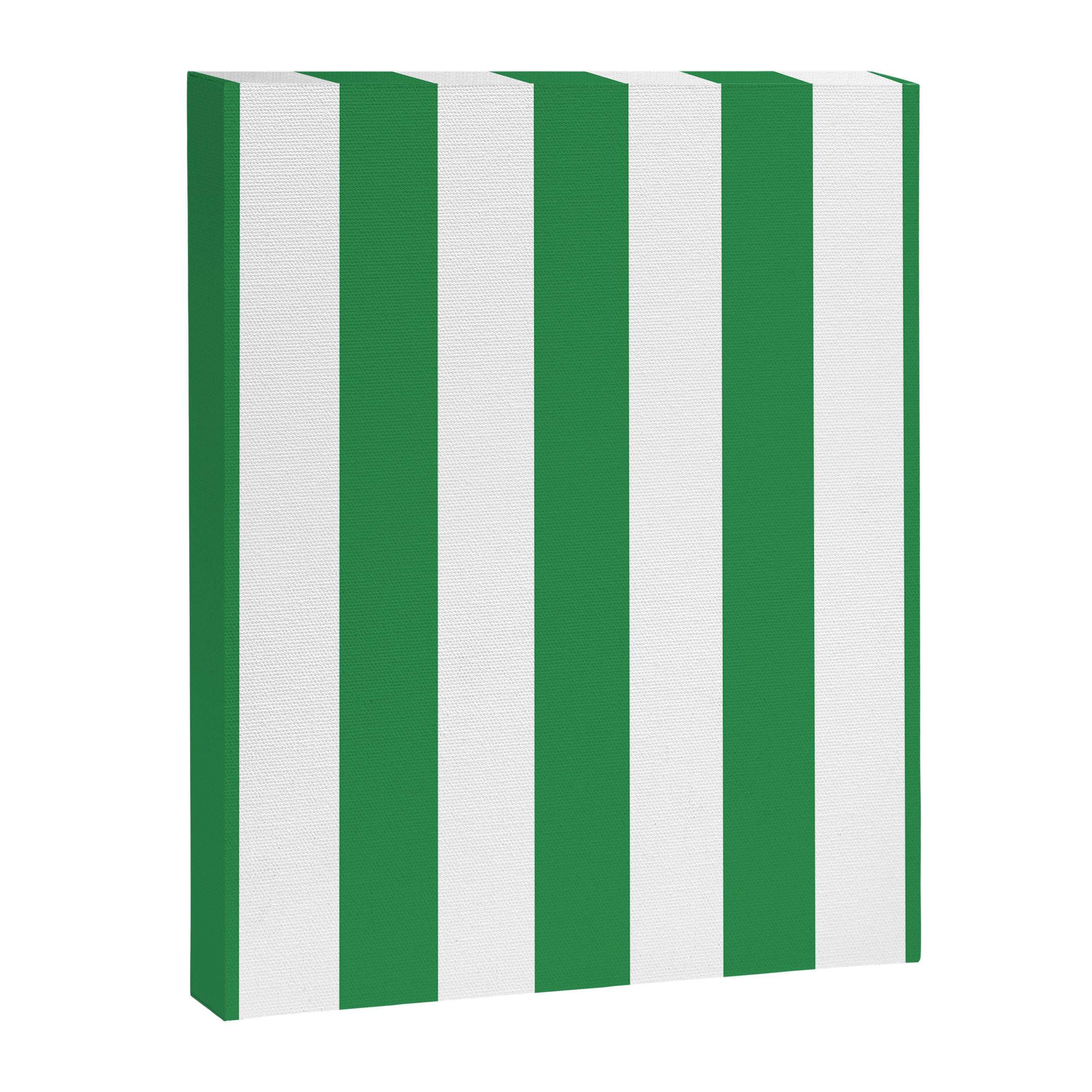 Green and White Stripe Pattern Canvas Print Gallery Image 8