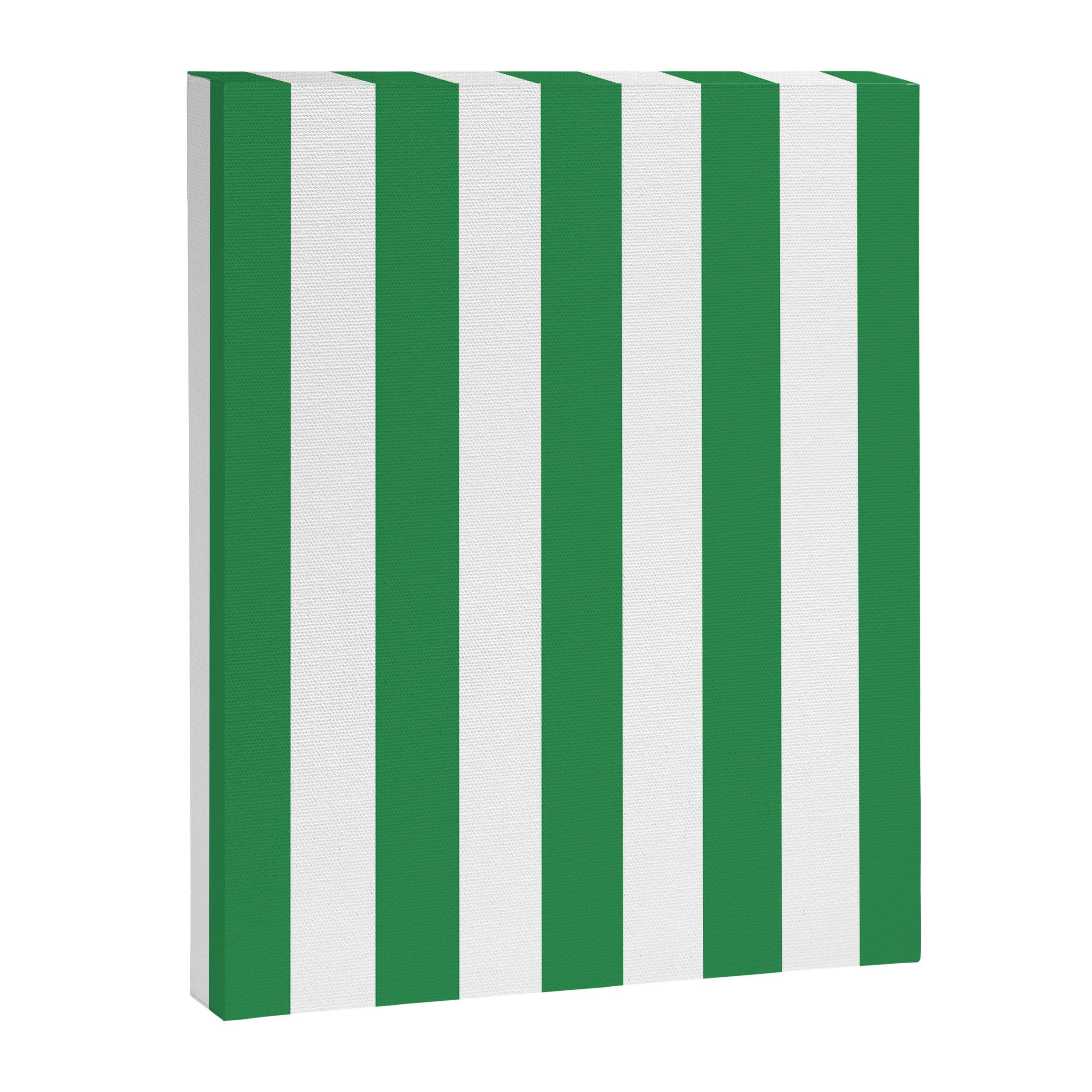 Green and White Stripes Canvas Print Gallery Image 8