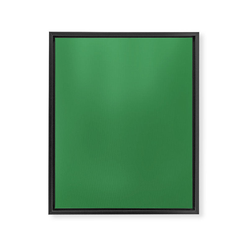 Green Solid Color Framed Canvas Print Gallery Image 8