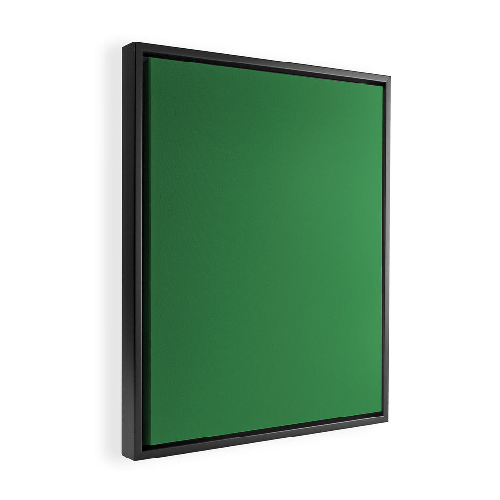 Green Solid Color Framed Canvas Print Gallery Image 2