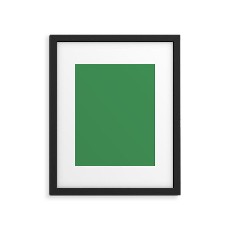 Green Solid Color Framed Art Print Gallery Image 6
