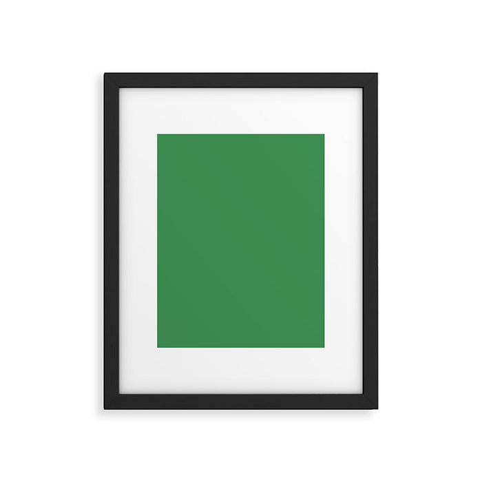 Green Solid Color Framed Art Print Gallery Image 1