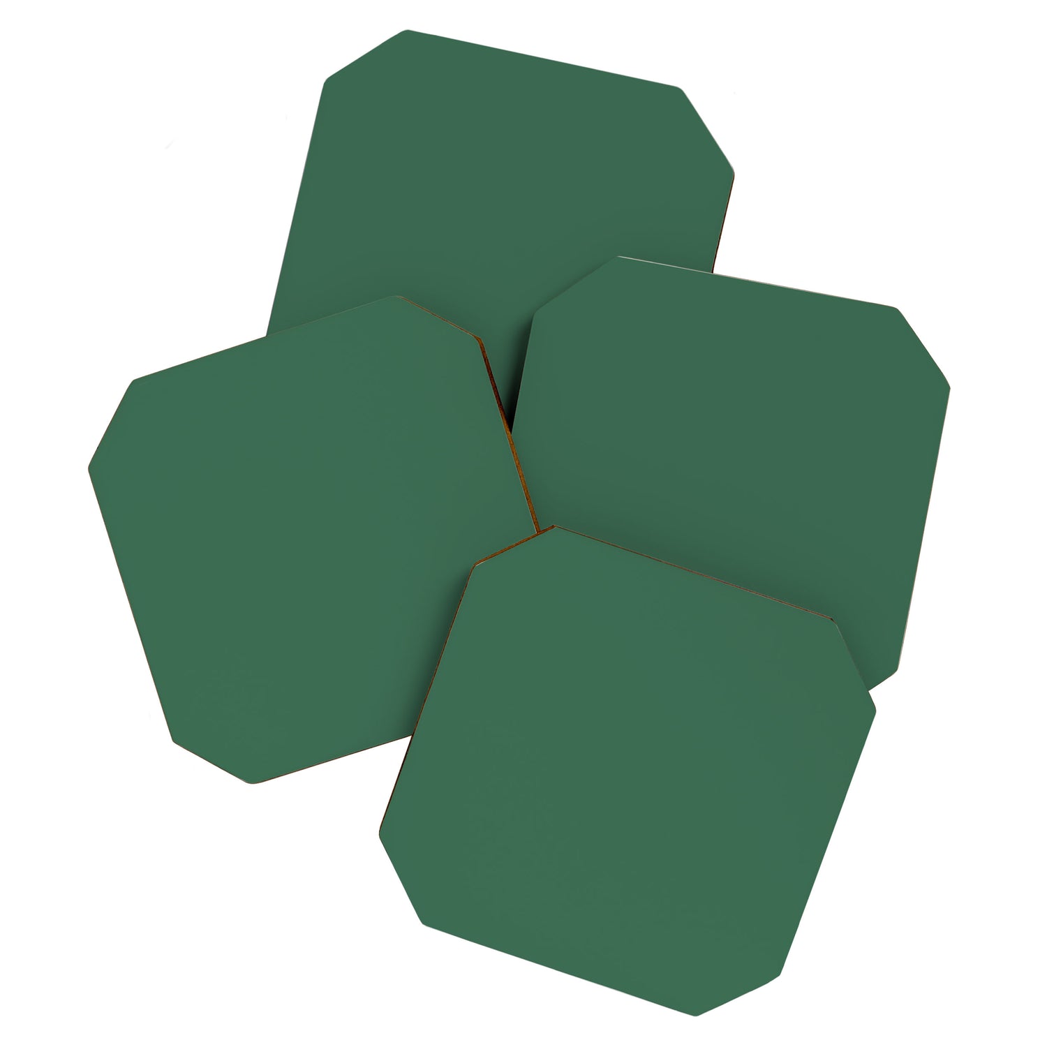 Green Solid Modern Retro Color Coaster Gallery Image 1