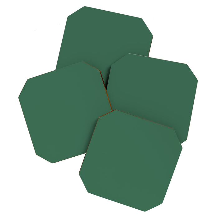 Green Solid Modern Retro Color Coaster Gallery Image 1