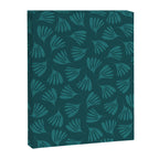 Green Teal Wispy Leaves Contemporary Abstract Botanical Pattern Canvas Print Gallery Image 6