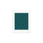 Green Teal Wispy Leaves Contemporary Abstract Botanical Pattern Art Print Gallery Image 1