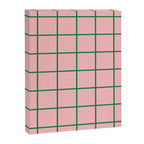 Grid Lines Pink and Green Cute Basic Geometric Pattern Canvas Print Gallery Image 8