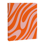 Groovy Abstract Retro Contemporary Wavy Loops Pattern Orange Blush Canvas Print Gallery Image 8
