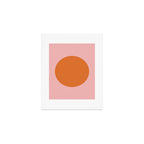 Groovy Dot Pink and Orange Minimalist Art Print Gallery Image 1
