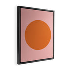 Groovy Dot Pink and Orange Minimalist Framed Canvas Print Gallery Image 2
