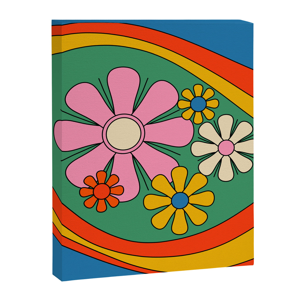 Groovy Floral Daydream Colorful Retro 60s 70s Flowers Canvas Print Gallery Image 8