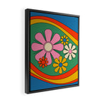 Groovy Floral Daydream Colorful Retro 60s 70s Flowers Framed Canvas Print Gallery Image 2