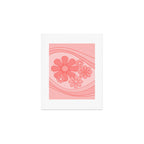 Groovy Floral Daydream Retro 60s 70s Flowers Pretty Pastel Blush Pink Art Print Gallery Image 1