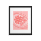 Groovy Floral Daydream Retro 60s 70s Flowers Pretty Pastel Blush Pink Framed Art Print Gallery Image 6