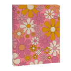 Groovy Pink Retro Garden Flowers 60s 70s Floral Pattern Canvas Print Gallery Image 8