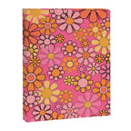 Groovy Retro Floral Garden Pretty Pink 60s 70s Flower Pattern with Yellow and Orange Canvas Print Gallery Image 8