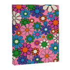 Groovy Retro Garden Colorful 60s 70s Pink Floral Pattern Canvas Print Gallery Image 8