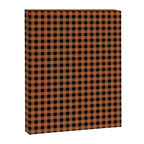 Halloween Gingham Check Pattern in Black and Muted Orange Canvas Print Gallery Image 6