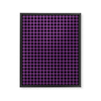Halloween Gingham Check Pattern in Purple and Black Framed Canvas Print Gallery Image 6