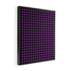 Halloween Gingham Check Pattern in Purple and Black Framed Canvas Print Gallery Image 2