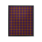 Halloween Gingham Check Pattern Purple Orange Black  Framed Canvas Print Gallery Image 6