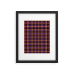 Halloween Gingham Check Pattern Purple Orange Black  Framed Art Print Gallery Image 5