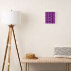 Halloween Mod Dots Pattern in Purple and Black Canvas Print Gallery Image 2