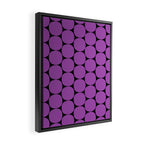 Halloween Mod Dots Pattern in Purple and Black Framed Canvas Print Gallery Image 2