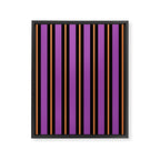 Halloween Stripes Purple Black Orange Vertical Stripe Pattern Framed Canvas Print Gallery Image 8